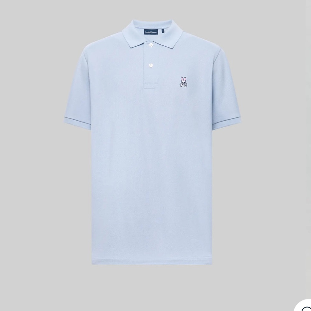 Psycho Bunny Polo Shirt, Color Teal, Size Large
